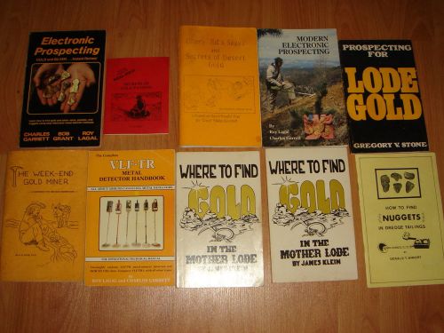 Gold Prospecting Books metal detecting too LOT