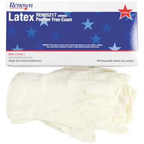 Glove Latex Med Pwd-Fre Exam 880883 Renown Gloves 880883 076335043081