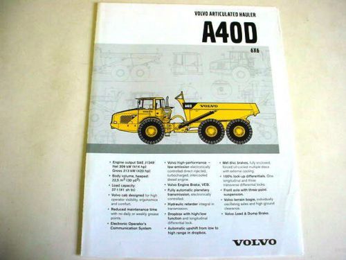 Volvo A40D 6x6 Articulated Truck Brochure