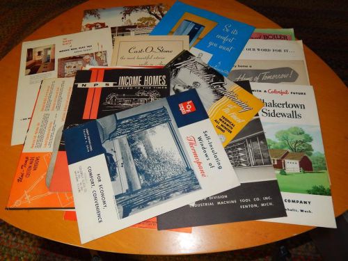 Large Lot Vintage New Home Construction Booklets Windows Tile Hardware Heat A/C