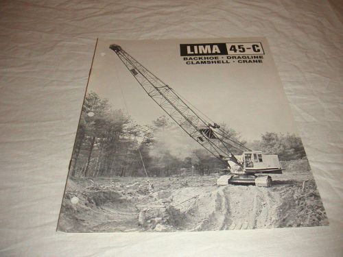 1971 CLARK LIMA MODEL 45-C CRAWLER CRANE SALES BROCHURE