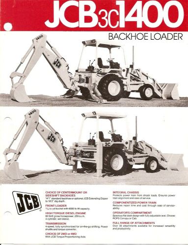 Equipment Brochure - JCB - 3C1400 - Backhoe Loader - c1981 (E1772)