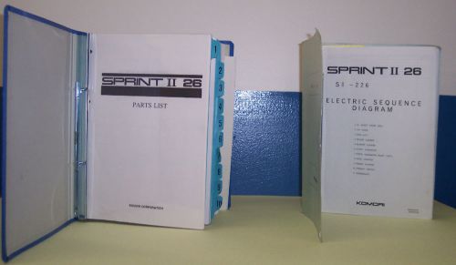 KOMORI SPRINT II 226 PARTS LIST and ELECTRIC SEQUENCE DIAGRAM MANUALS
