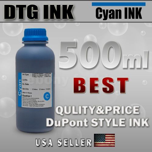 500ml CYAN INK DTG VIPER DuPont Style Textile Ink Direct All To Garment Printers