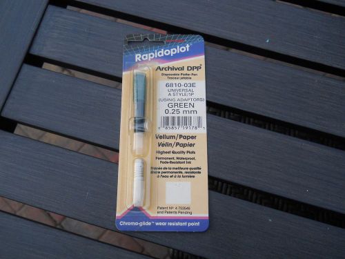 Green 0.25mm Plotter pen Koh-I-Noor Rapidoplot 6810-03E Universal A Style Paper