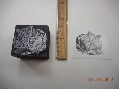 Letterpress Printing Printers Block, Ocean Starfish