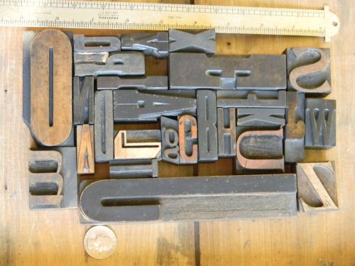 A-Z Antique Letterpress wood type Letters printing blocks pinterest crafts lot#8