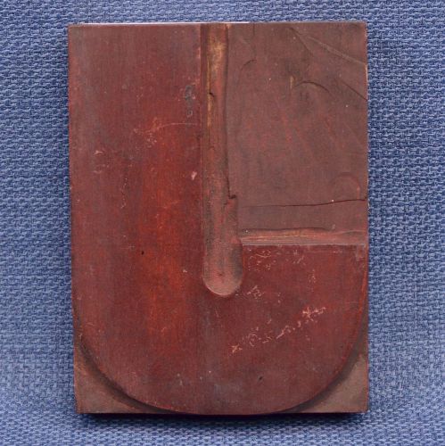 Wood Letter J - Reddish Letterpress Type Printers Block 3 15/16 by 3 inches