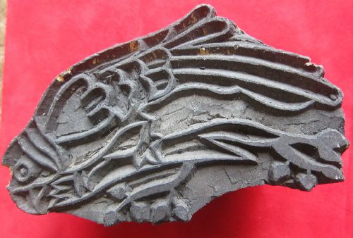 BIRD  INDIAN HAND CARVED WOODEN TEXTILE STAMP PRINT BLOCK Made in India