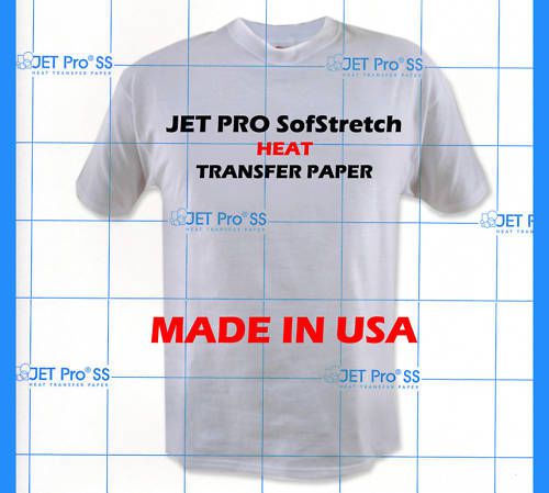 Jet-pro sofstretch inkjet heat transfer paper 8.5x11 25 for sale