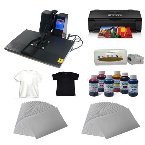 16“x24” heat press machine A3 size printer paper ink ciss start-up kit t-shirt