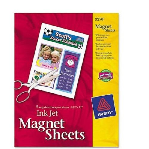 Avery Inkjet Magnet Sheets, 5-Pack