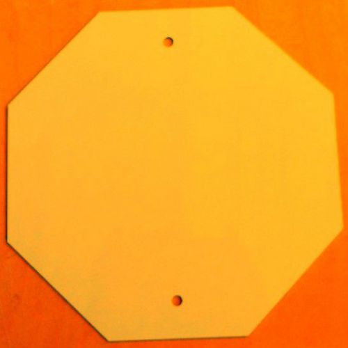 24pcs.040 6&#034; x 6&#034; octagon caution yellow aluminum sign blanks  w/ 2-3/16&#034; holes for sale