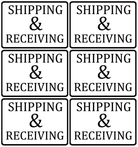 Shipping &amp; Receiving White And Black Sign Wharehouse Location Sign Six Signs S89