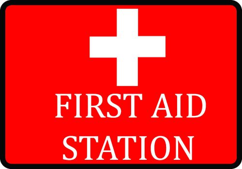 First Aid Station Safety First Red Cross Work Place / Industrial Station s91 USA