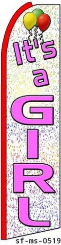 IT&#039;S A GIRL  X-Large Swooper Flag - ms-0519