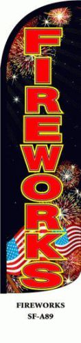 Fireworks black windless super sign flag 16&#039; full sleeve deluxe banner /pole j* for sale