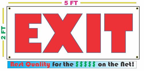 EXIT Full Color Banner Sign NEW XXL Larger Size Best Price on the Net!