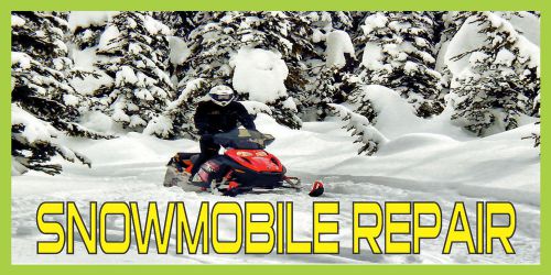Snowmobile repair banner for sale