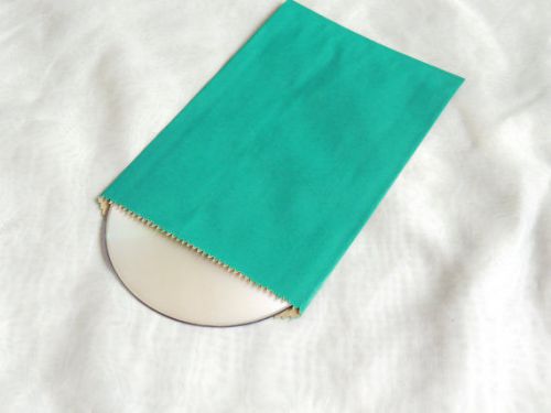 100 -5x7 TEAL Paper Party Bags, Paper Merchandise Serrated Edged Bags