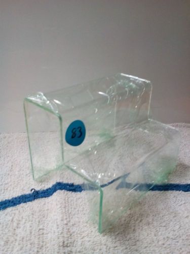 ACRYLIC DISPLAY STAND / RISER /  STEP / 2 LEVEL BLEMISHED # 83 BLUE DOT SPECIAL