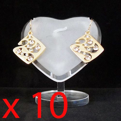 X10 Perspex acrylic Brooch pin Earrings jewellery display stand showcase