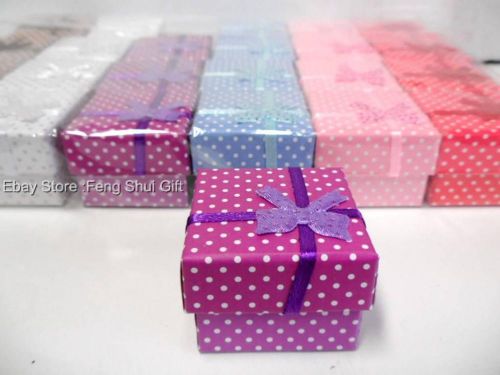 24x Wholesale LOT Ring Jewelry Paper Box with Bow Gift Party Favor Case Holder X