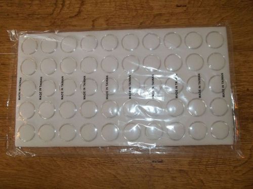 New 50 acrylic gem jars with white foam in a gemstone storage display tray liner for sale