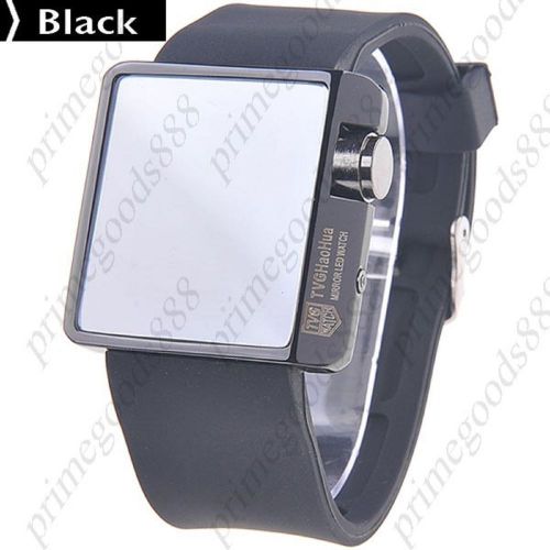 Unisex digital led with soft rubber strap wrist watch in black free shipping for sale