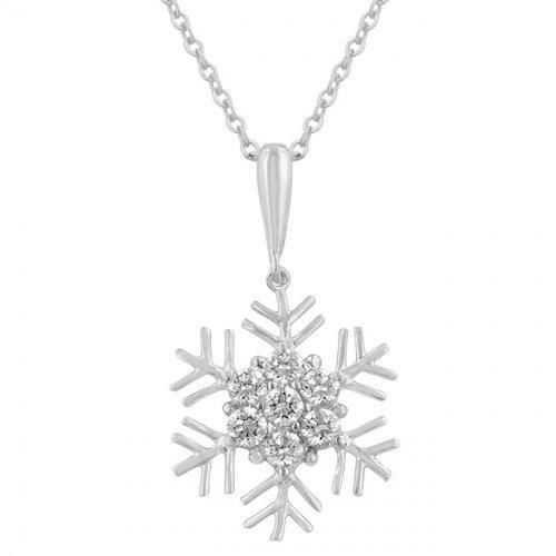 Snowflake Cubic Zirconia Pendant Icon Bijoux