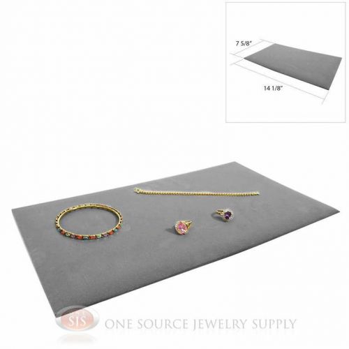 (1) Gray Plush Soft Velvet Jewelry Display Counter Display Pads Tray Liners