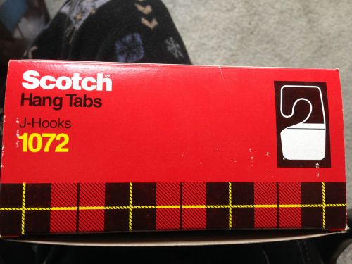 Carton of 3M Scotch hang tabs 1072  J-Hooks 500 pieces