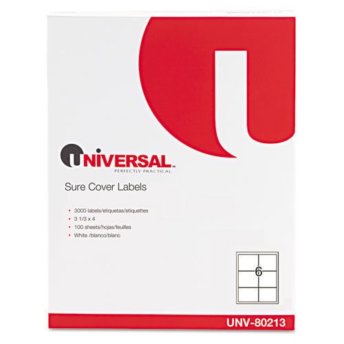 Universal Sure Cover Permanent Self-Adhesive Label (600 Pack)