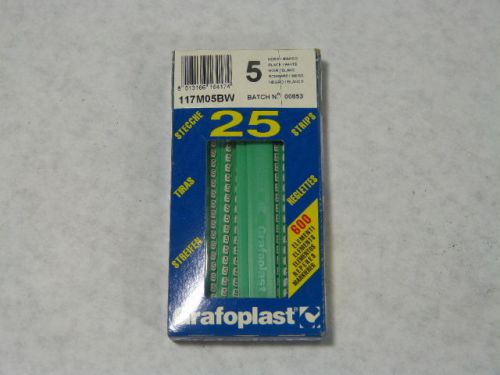 Grafoplast 117M05BW Wire/Cable Marker Strip 25 per box ! NEW !