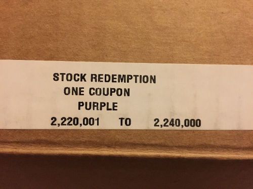 Stock Redemption One Coupon Ticket