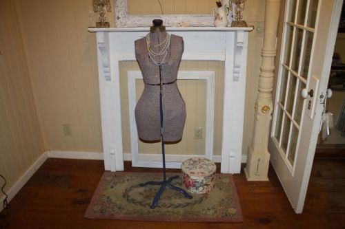 Vintage Dress Form Industrial MidCentury Modern Bodice Stand Periwinkle Purple