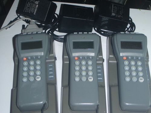 Denso BHT-2061 Data Collector, Barcode Scanner with Charging Base Lot of Three