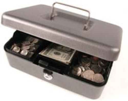 Helix 10&#039;&#039; cash box with latch mercury for sale