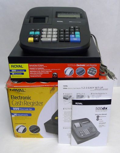 Royal 500dx Electronic Cash Register with 999 Price Look-Ups &amp; 16 Departments