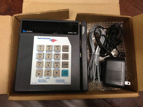 VeriFone TRANZ 330 Credit Card Terminal Reader With Power Supply (COMPLETE)