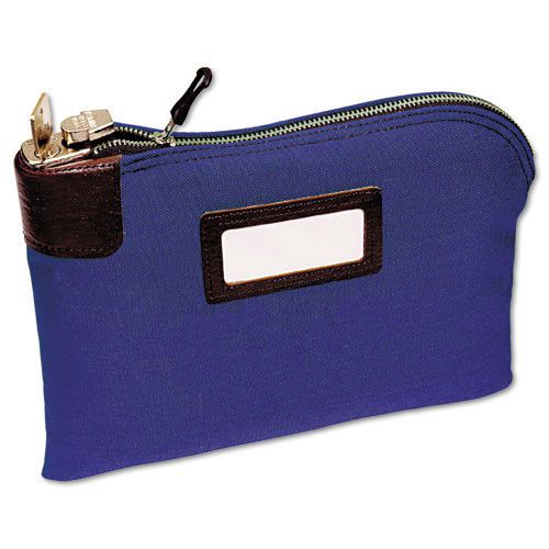 Seven Pin Security Bag with 2 Keys, 18 oz. Duck, 11w x 8 1/2h, Navy
