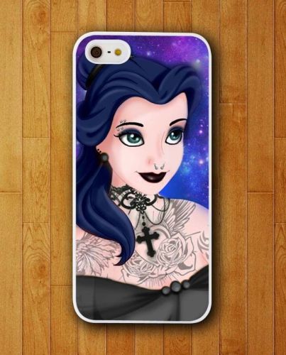 New Beauty and the Beast Belle Purple Tattoo Style Case For iPhone and Samsung