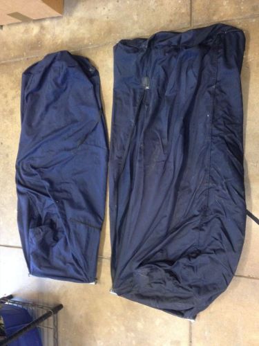 Griptite canvas sample garment bags, navy, 38&#034; long -- 2 bags for sale
