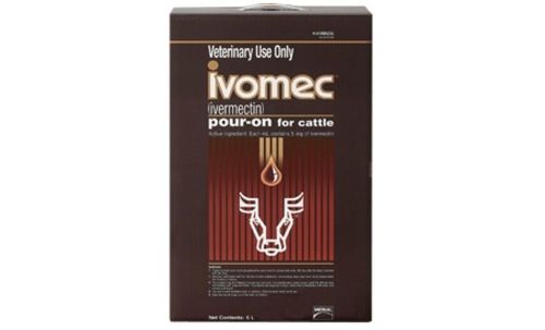 IVOMEC OTC Cattle Pour On Wormer Internal Parasites 20 Liter