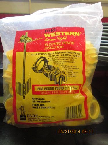 Dare Western Electric Fence Insulators-Round Posts (1/4&#034;-9/16&#034;) 25pk Bag