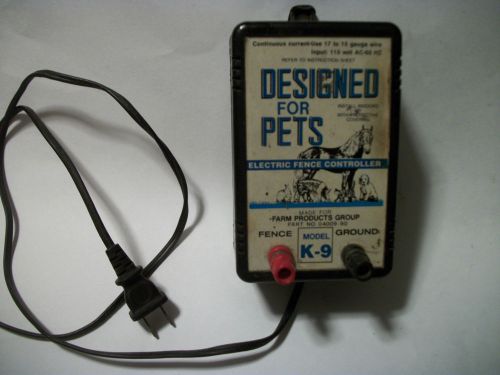 ELECTRIC FENCE CONTROLLER FOR PETS MODEL K-9 FARM PRODUCT