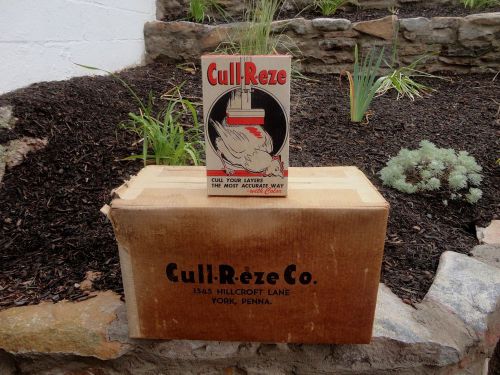 VINTAGE CASE CULL-R-EZE POULTRY MARKER NOT KILLER NESTING CHICKEN EGG LAYER NEST