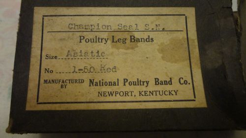 Poultry Leg Bands Size Asiatic National Poultry Band Co.