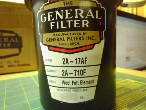 GENERAL FILTER MODEL 2A-17AF ELEMENT 2A-710F 3/4&#034; NPT MESH WOOL FELT #2350A