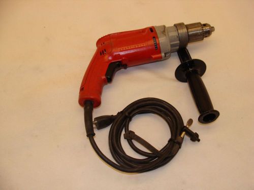 MILWAUKEE 0299-20 HEAVY DUTY 1/2 INCH 8 AMP 120V CORDED MAGNUM DRILL USED AS IS